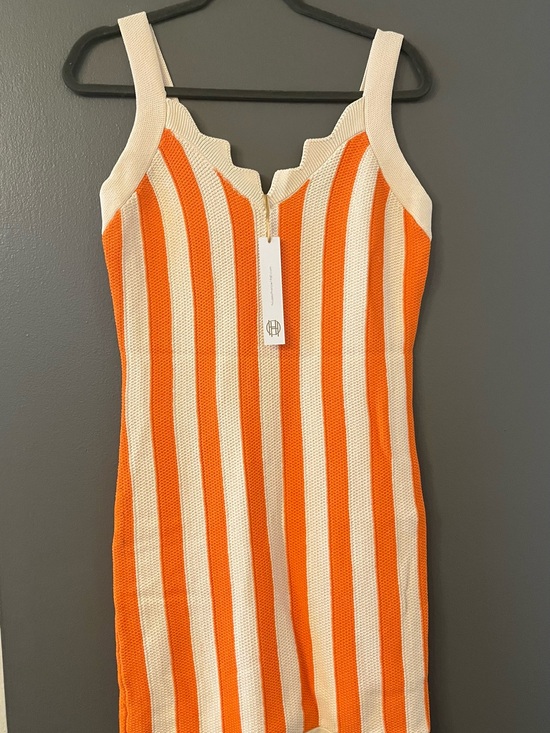 House of Harlow 1960 Dresses & Skirts - House of Harlow Striped Knit Tank Dress in Orange & Cream. Size Medium. NWT
